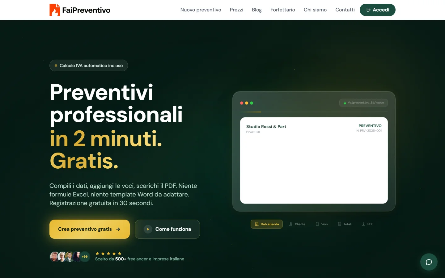 Screenshot FaiPreventivo
