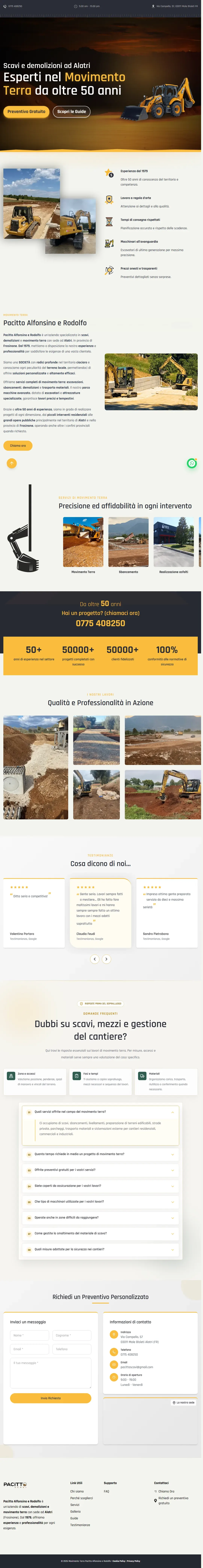 Screenshot Pacitto Scavi